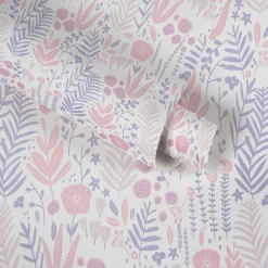 Vliestapete Kinder Floral Blumen lila rosa weiß 38118-1