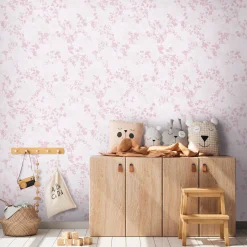 Vliestapete Kinder Floral Zweige Blumen Rosa 77079-1