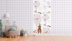 Vliestapete Kinder Kariert beige grau weiß 38122-1