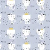 Vliestapete Kinder Katze Vogel grau weiß gelb 38131-1