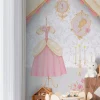 Vliestapete Kinder Prinzessin Krone Rosa Grau 77066-1