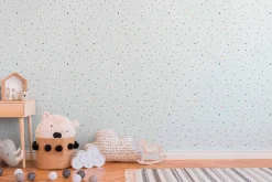 Vliestapete Kinder Punkte grau rot weiß 38116-4