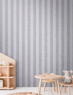 Vliestapete Kinder Streifen Muster Grau 77078-3