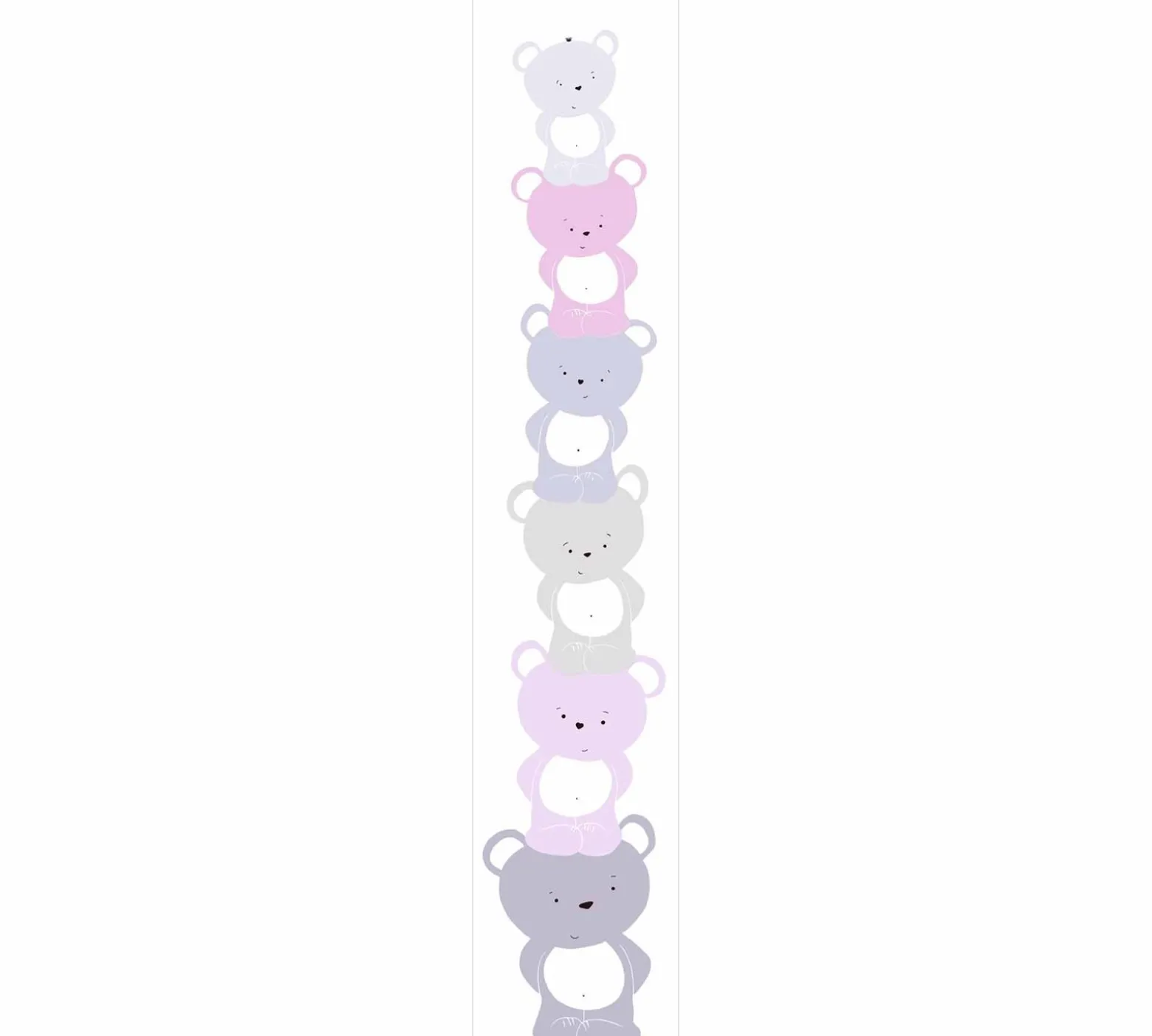 Vliestapete Kinder Teddybären rosa grau weiß 38136-2