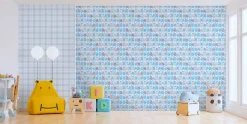 Vliestapete Kinder Teddys blau grau weiß 38129-1