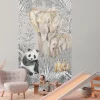 Vliestapete Kinder Tiere Exotisch Grau Beige 77070-1