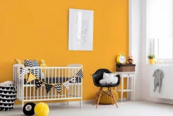 Vliestapete Kinder Uni-Design gelb 38314-3