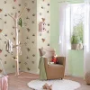 Vliestapete Kinder Uni-Design grau-grün 38315-0