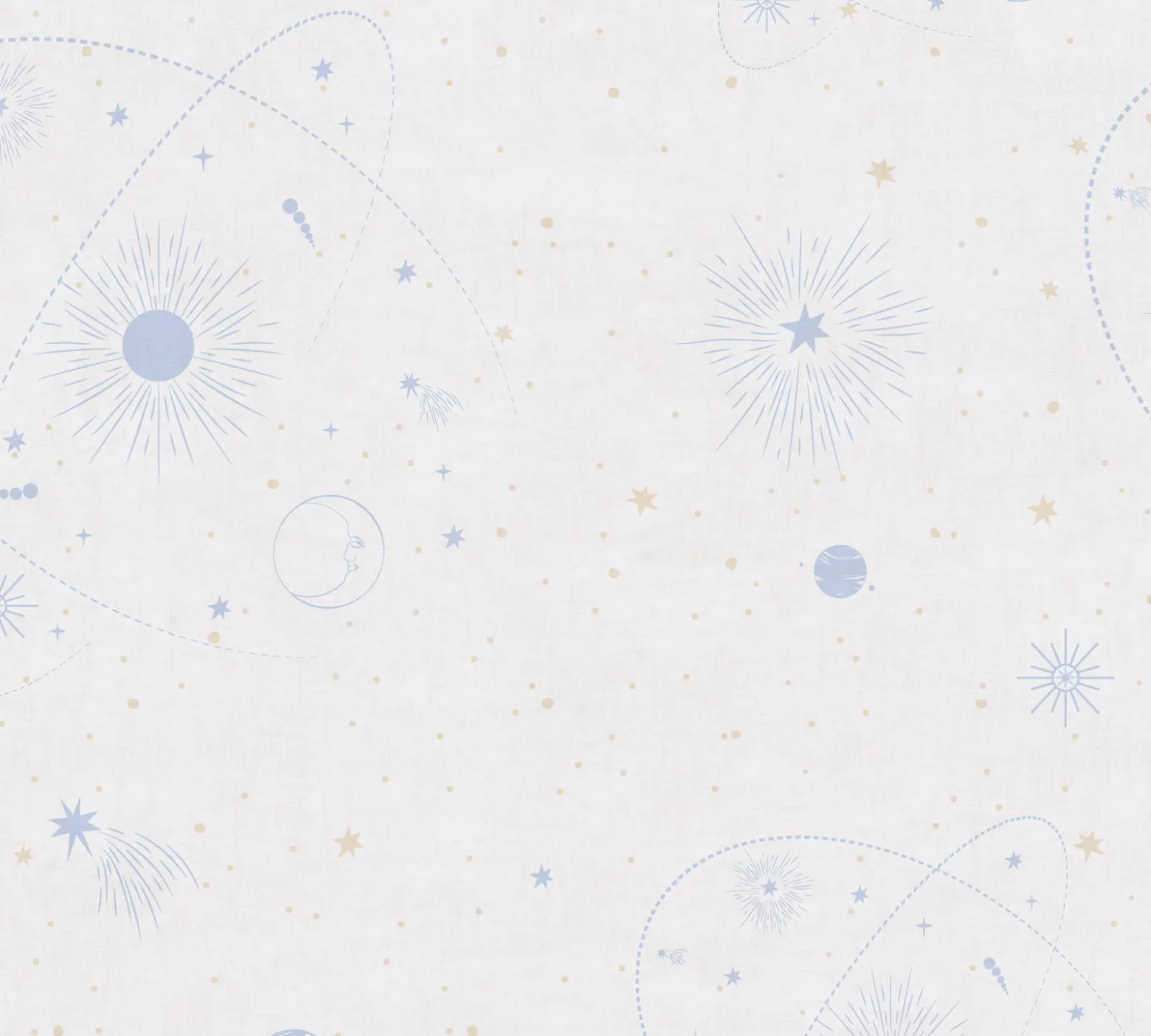Vliestapete Kinder Weltall Himmel Beige Blau 77131-1