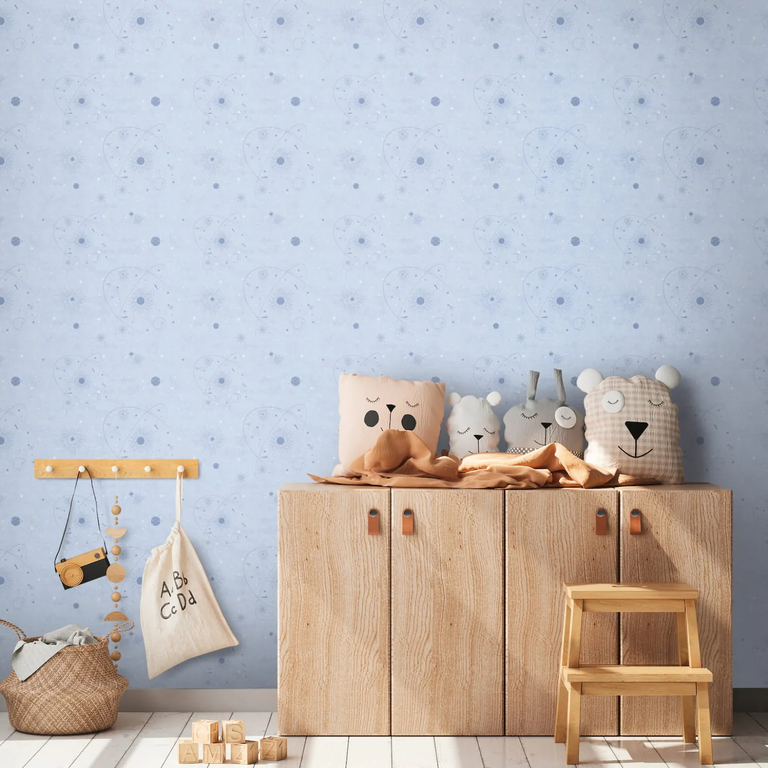 Vliestapete Kinder Weltall Himmel Blau 77131-2