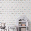 Vliestapete Kinder Wimpel Kette Creme Bunt 77171-1