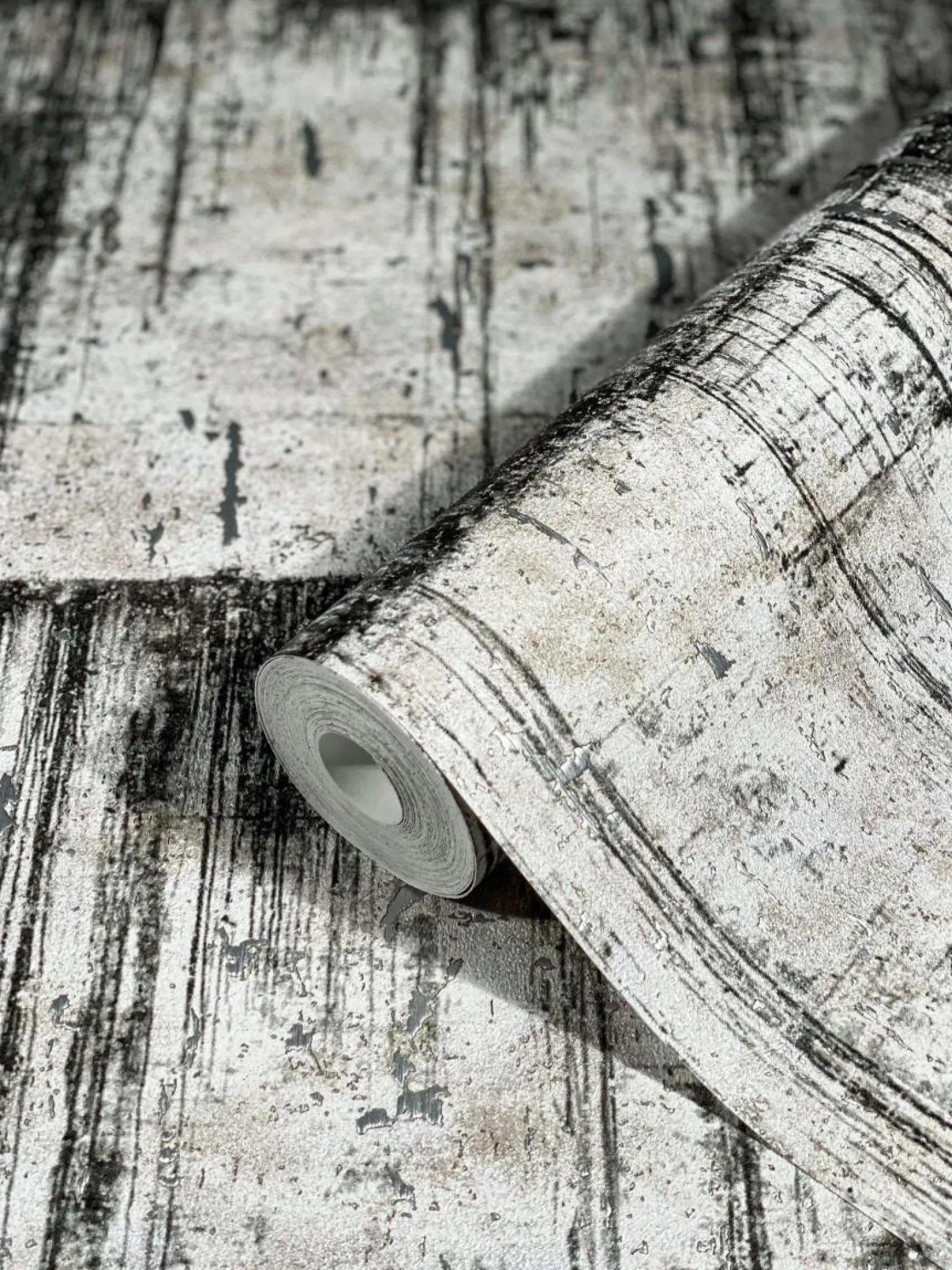 Vliestapete Kork Patina grau silber Metallic 85748