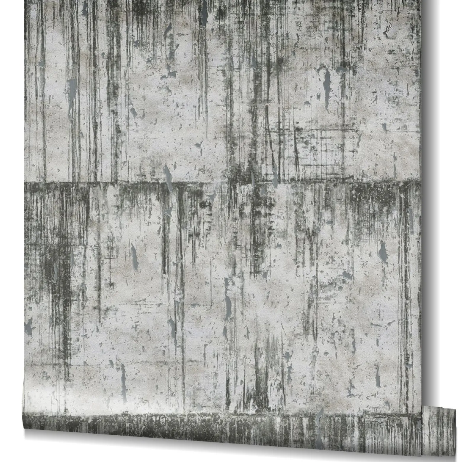 Vliestapete Kork Patina grau silber Metallic 85748