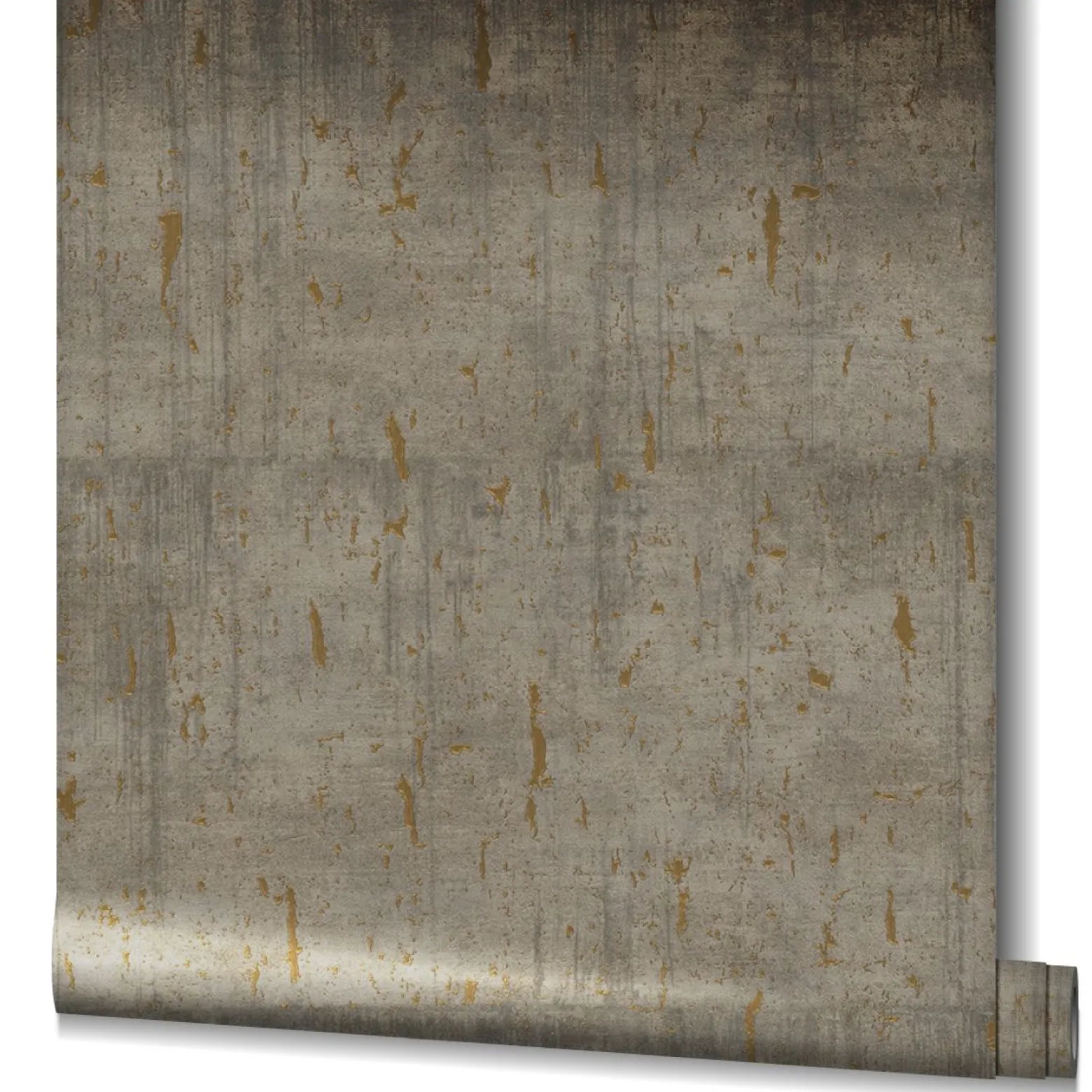 Vliestapete Kork Patina greige gold Metallic 85747