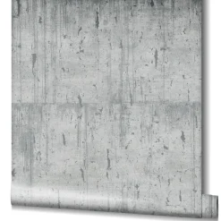 Vliestapete Kork Patina hellgrau silber Metallic 85752