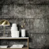 Vliestapete Kork Patina schwarz silber Metallic 85749