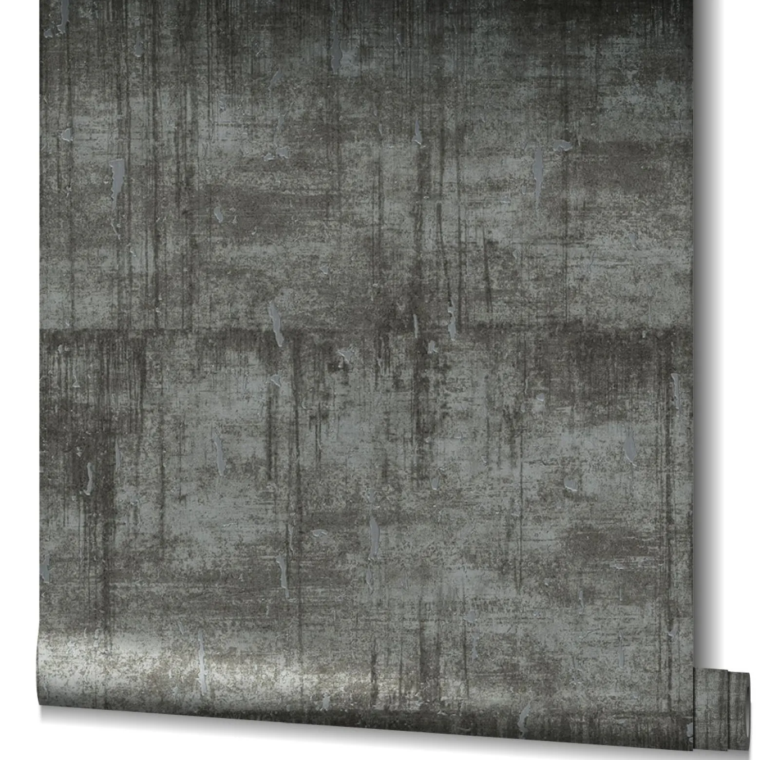 Vliestapete Kork Patina schwarz silber Metallic 85749