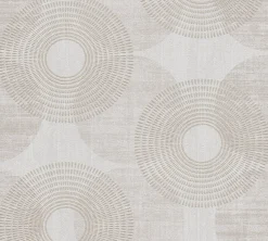 Vliestapete Kreise Grafik greige Glitzer 37832-3