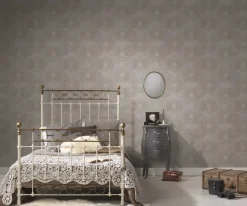 Vliestapete Kreise Grafik greige Glitzer 37832-3