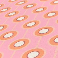 Vliestapete Kreise Retro Grafik Rosa Orange 39537-3