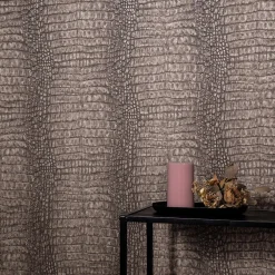 Vliestapete Krokodil Optik Braun Metallic 10560-11