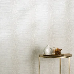 Vliestapete Krokodil Optik Creme Metallic 10560-02