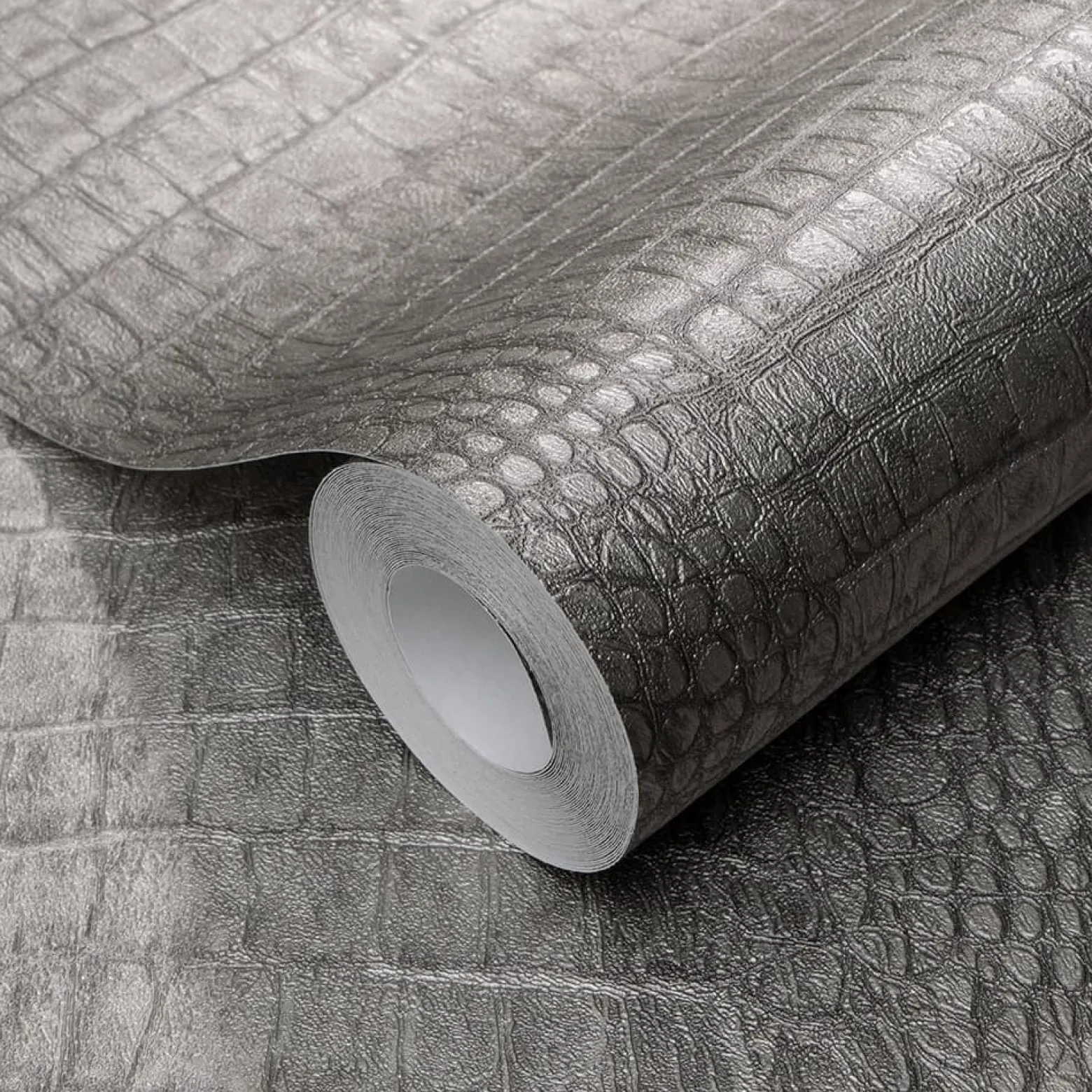 Vliestapete Krokodil Optik Taupe Metallic 10560-37