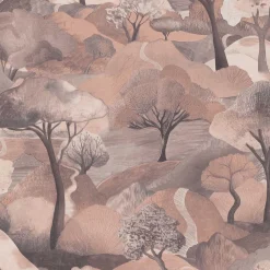 Vliestapete Landschaft Wald Braun Beige 10433-32