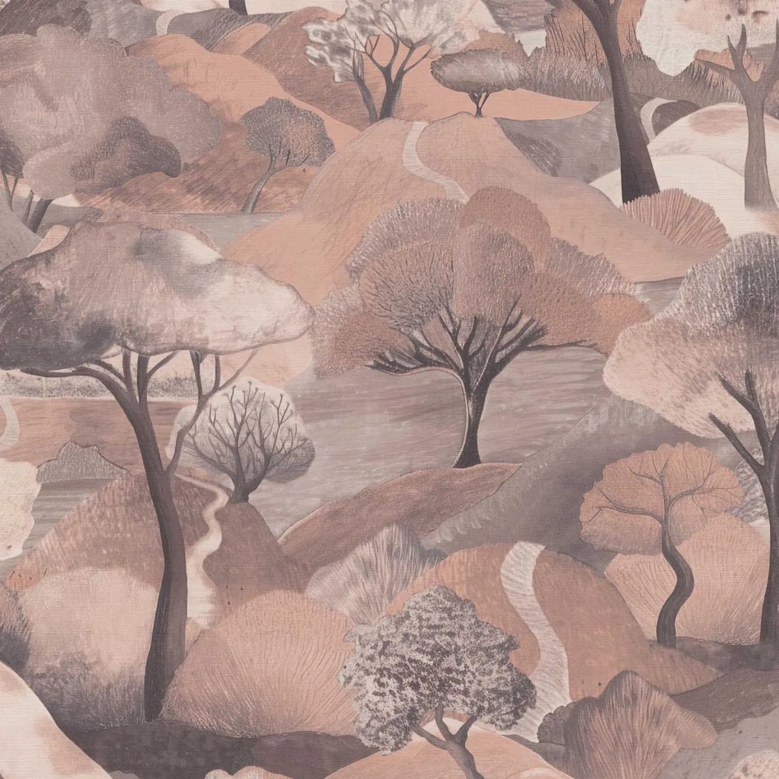 Vliestapete Landschaft Wald Braun Beige 10433-32