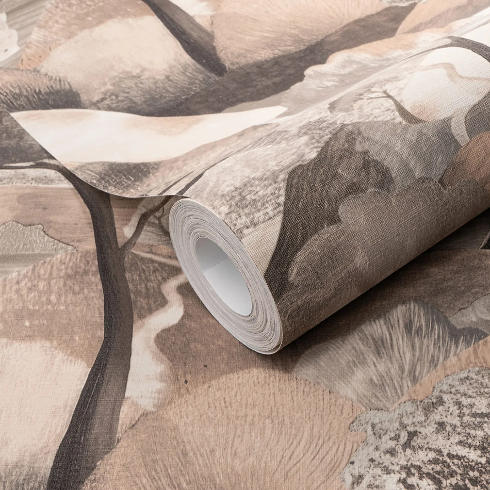 Vliestapete Landschaft Wald Braun Beige 10433-32