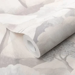 Vliestapete Landschaft Wald Beige Grau 10433-02