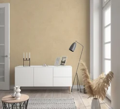 Vliestapete Leinen-Optik dunkelbeige Metallic 32427