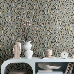 Vliestapete Leo Muster Felloptik Grau Beige 78216-2