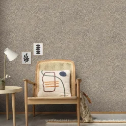 Vliestapete Linien Abstrakt Taupe Gold Metallic 10303-37