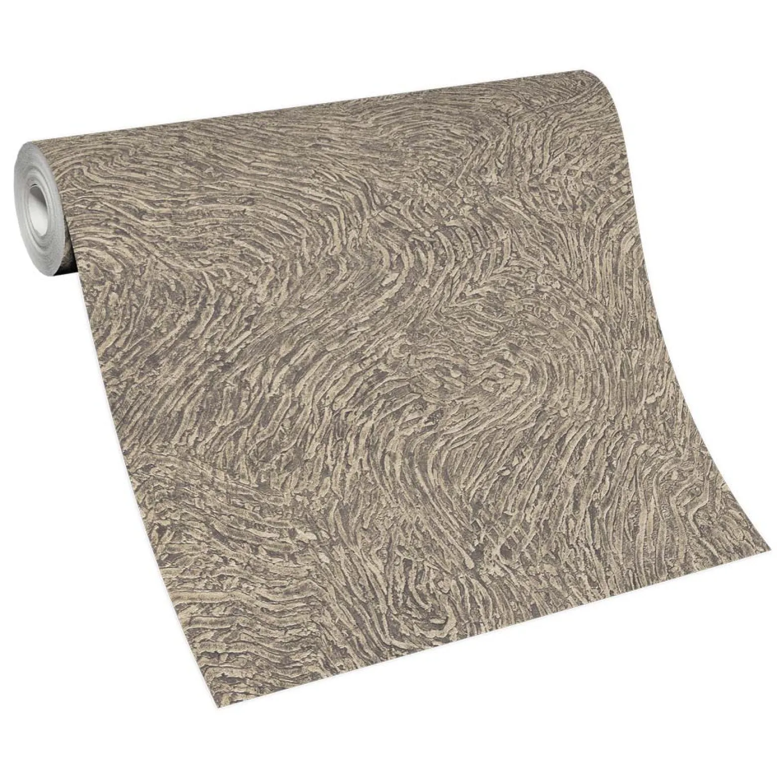Vliestapete Linien Abstrakt Taupe Gold Metallic 10303-37
