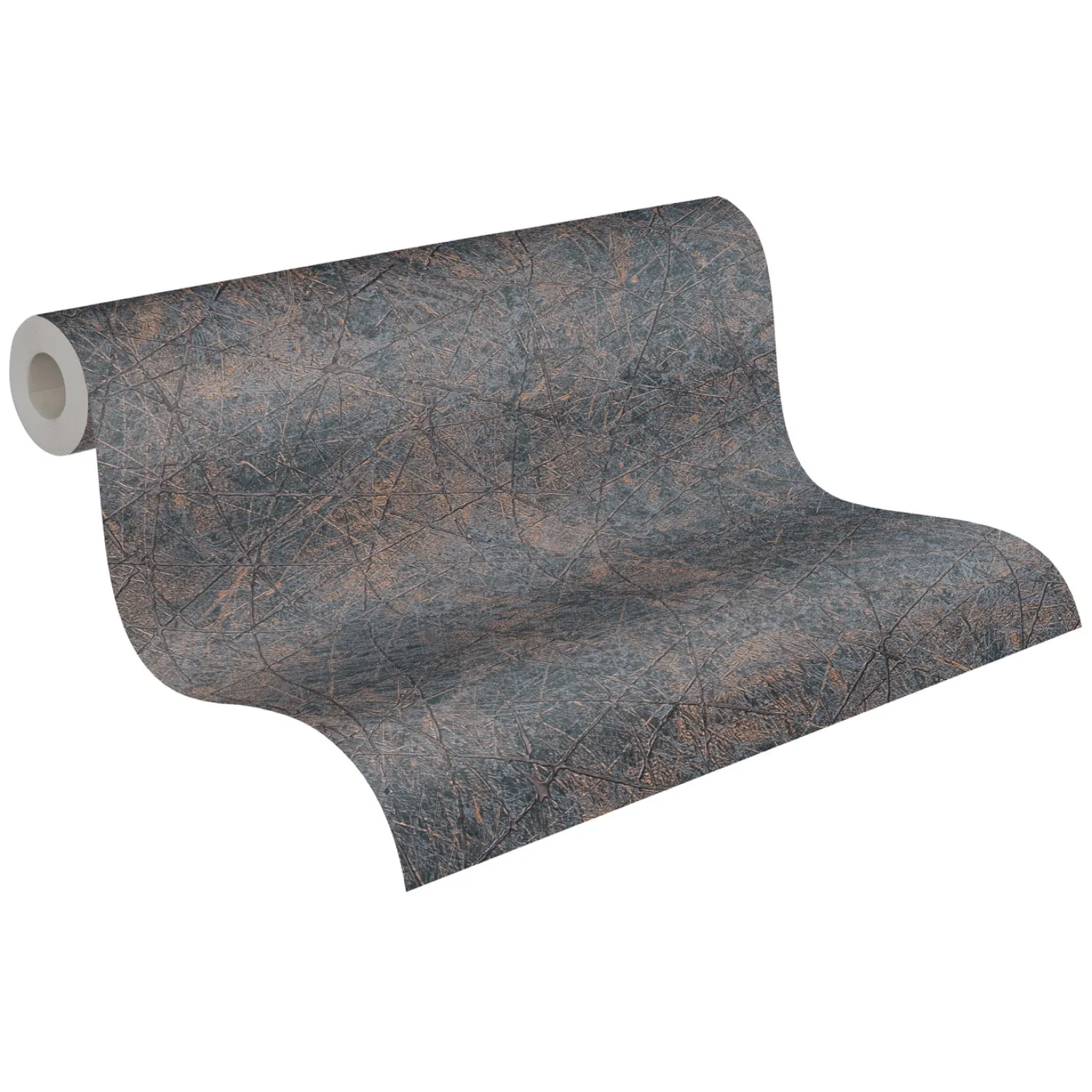 Vliestapete Linien Metallic Schwarz Bronze 39177-5