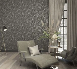 Vliestapete 34257 Linien Muster Schwarz Gold Marburg