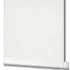Vliestapete Linien Rauten Creme Perlmutt Metallic 82405