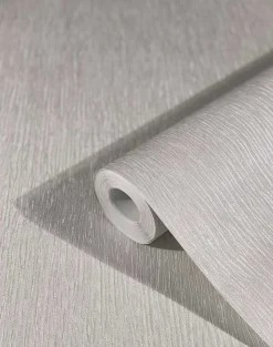 Vliestapete Linien Seiden-Optik Metallic grau 32622