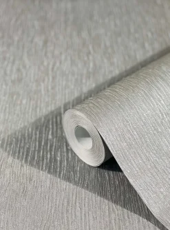Vliestapete Linien Seiden-Optik Metallic dunkelgrau 32624
