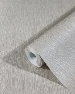 Vliestapete Linien Seiden-Optik Metallic creme 32623