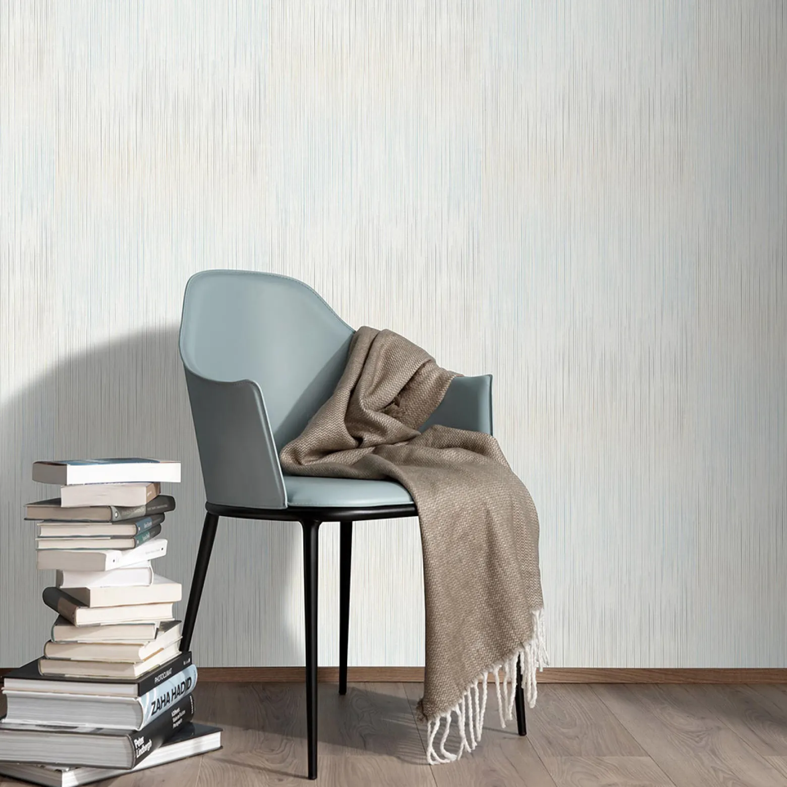 Vliestapete Linien Struktur Grau Blau Beige 10533-43