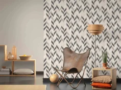 Vliestapete Linien Strukturiert beige Glanz 7855-41