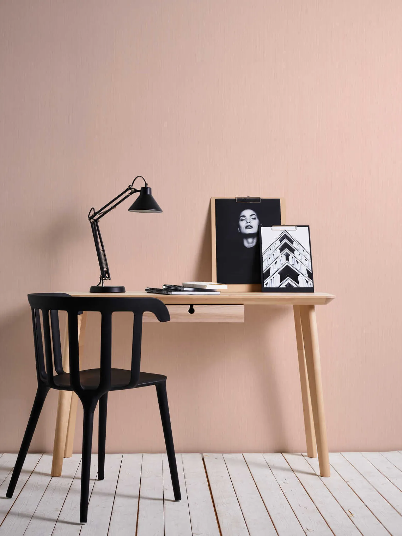 Vliestapete Linien Uni apricot AS Creation 3782-55