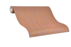 Vliestapete Marburg Ikat Grafik rot-braun metallic 84866