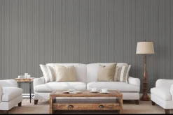 Vliestapete Marburg Streifen grau metallic 84853