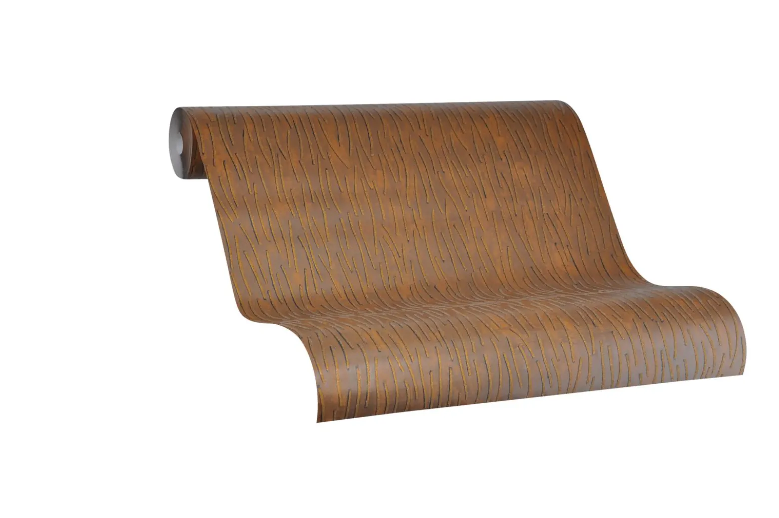 Vliestapete Marburg Striche braun gold metallic 84868