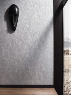 Vliestapete Marburg Striche grau metallic 84877