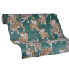 Vliestapete Marburg Tiger grün braun metallic 84872