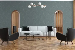 Vliestapete Marmor Muster grau-blau beige Glanz 37855-1